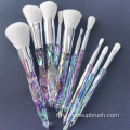 Brosse de maquillage en cristal de marque privée avec diamants